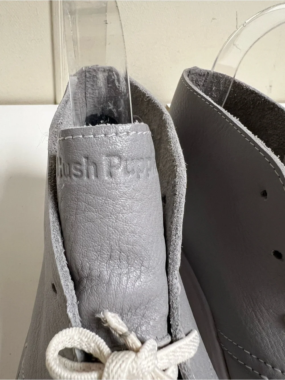 Hush Puppies 6M Women's The Everyday Chukka boots vapor grey leather preppy chic